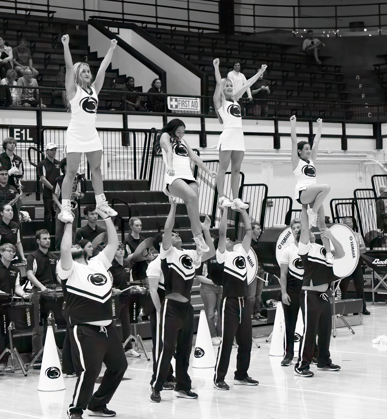 Volleyball Cheerleaders by John Larson