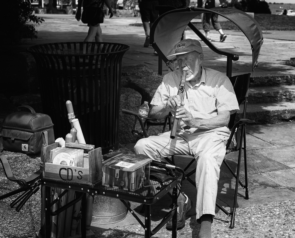 Musician on the Street by Barbara Asacker